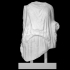 Upper body of a female statue wearing peplos (mantle) image