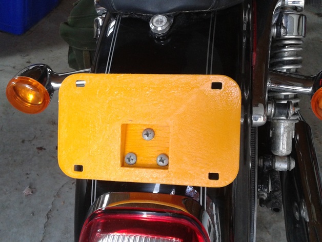 Motorcycle license plate rack