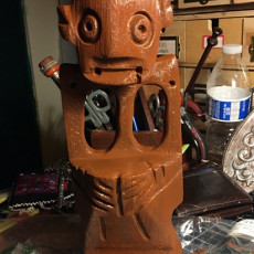 Picture of print of Carved Taino Shaman Figurine from Dominican Republic