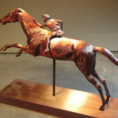 Picture of print of Bronze statue of a horse and young jockey This print has been uploaded by Richard