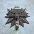 Witcher III medallion print image