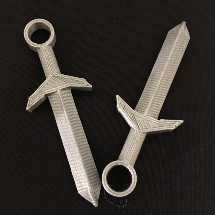 3D Printable Sword Keychain by Chris Huang