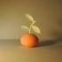 tangerine with leaf image