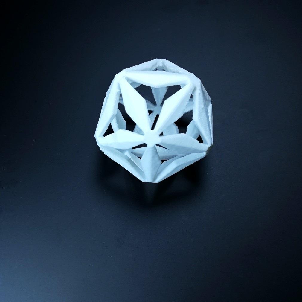 XmasLow poly 3D snowflake.