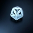 Xmas  Low poly 3D snowflake. image