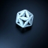 Xmas  Low poly 3D snowflake. image