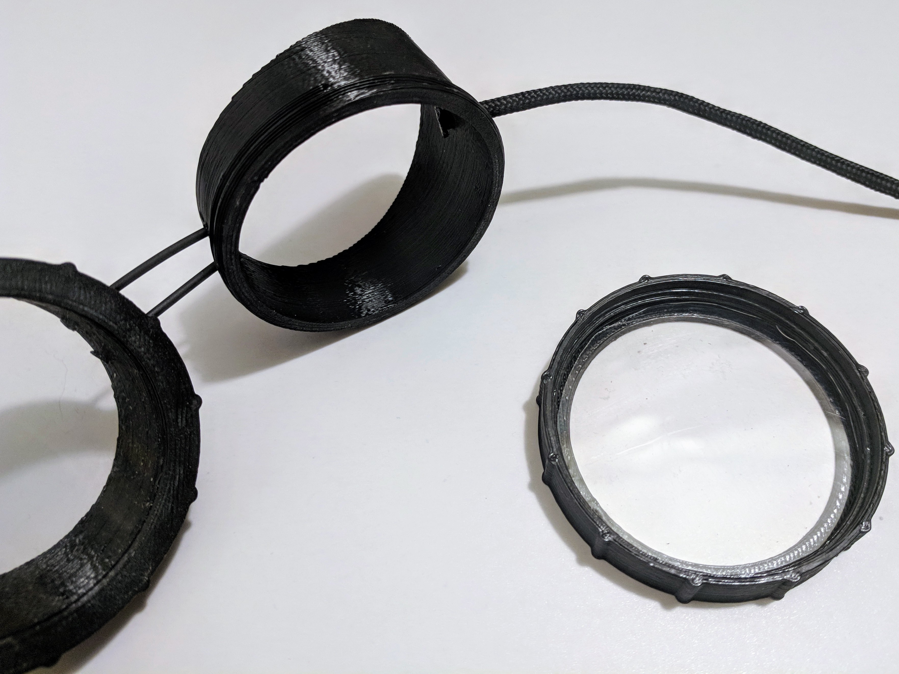 Simple Goggles With Screw on Lens Caps