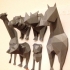 Low Poly Horse print image