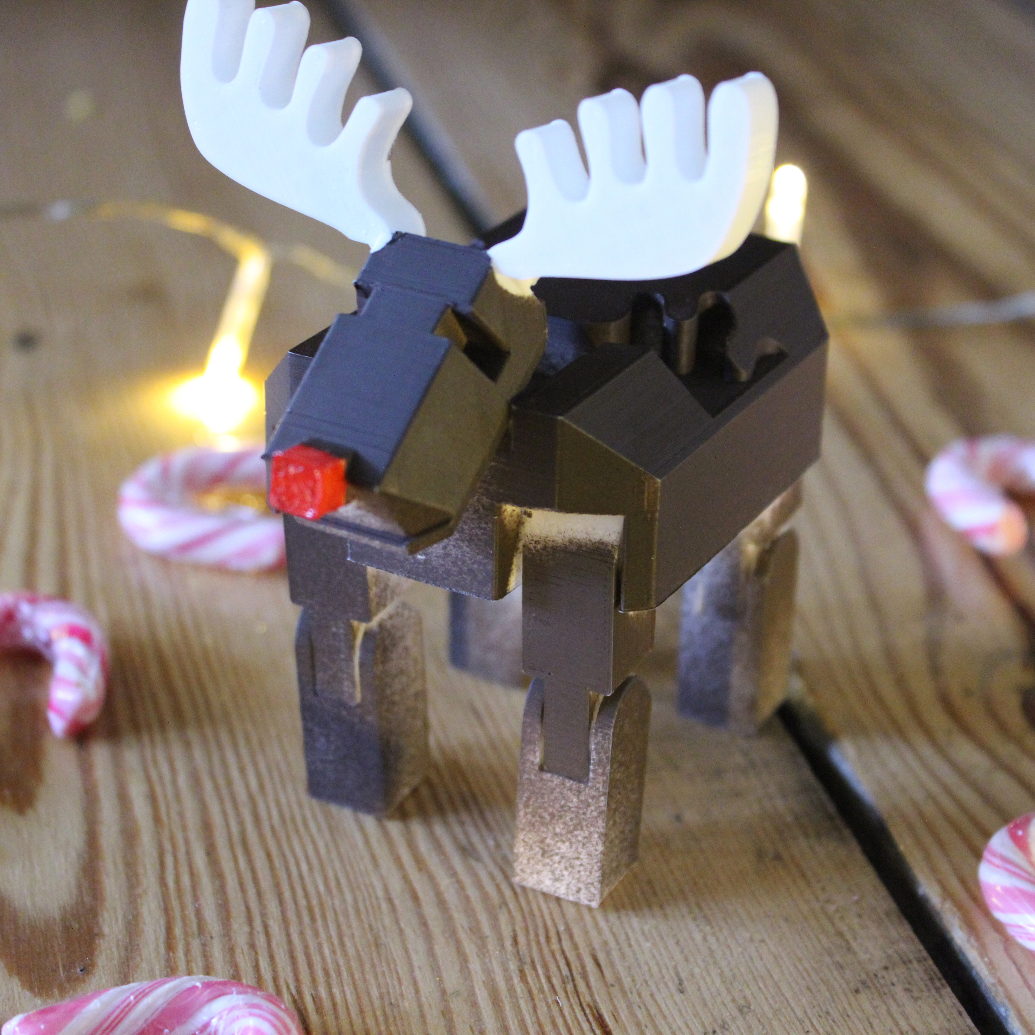 3D Print In Place Robot Reindeer for“Tinkercad Christmas”!