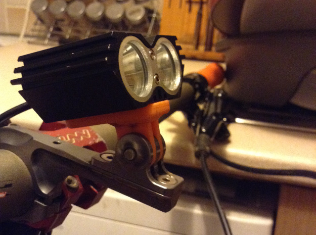 Cree LED torch Go Pro mount adapter