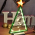 lighted christmas tree with lighted star print image