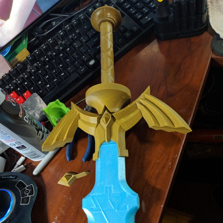 Painted _-*Remlit*-_ Legend of Zelda Skyward Sword 3D Printed