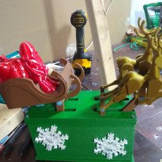 Picture of print of Santa Claus Reindeer Automata