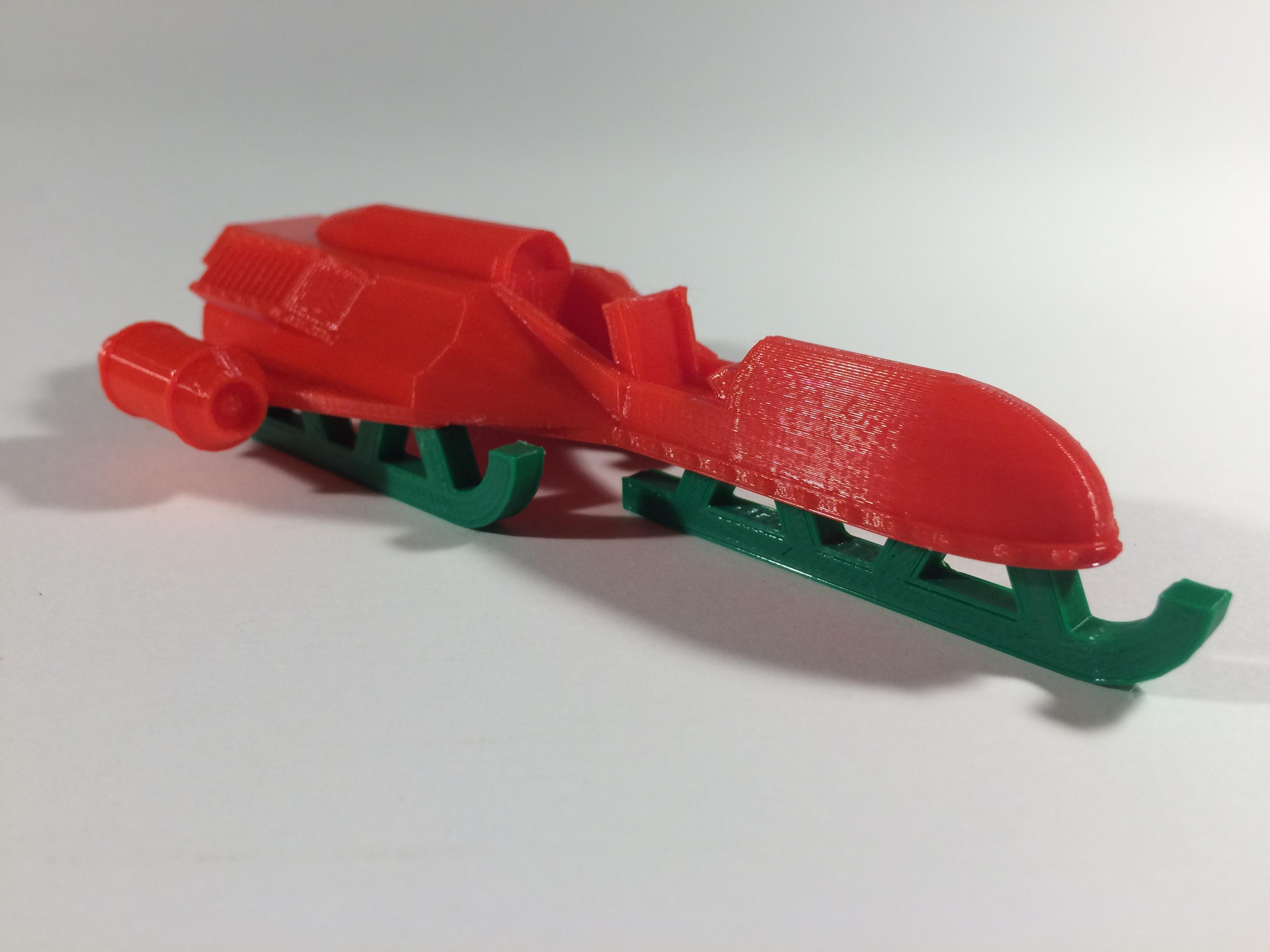 TinkerCAD Christmas (3D Printable Modern Jet Powered Santa Sled)