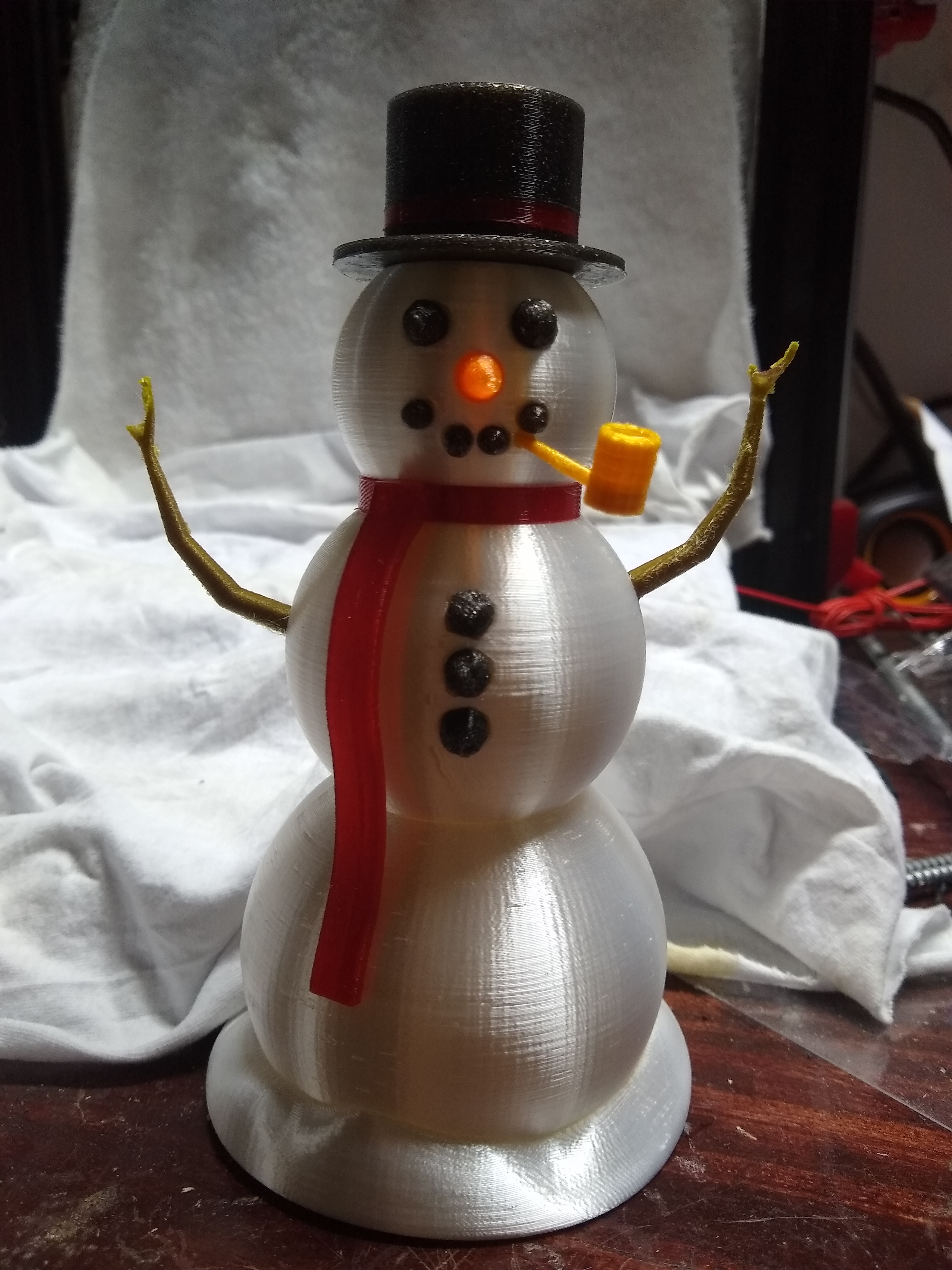 3D Printable Large Scale Multi Piece Snowman by Derek Tombrello