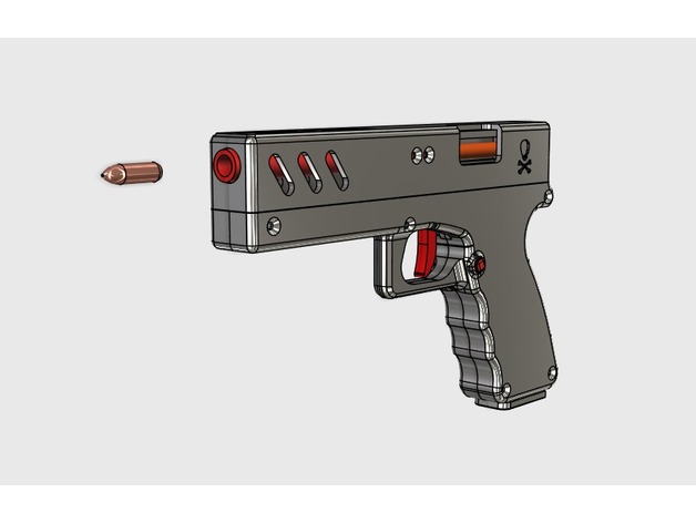 Model Handgun - Fully functional toy with magazine and bullets!