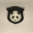 Panda Head on a Plaque image