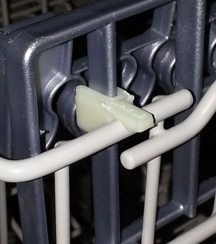 Replacement dishwasher cup shelf clip