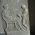Grave relief with a lyre player image