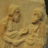 Grave relief with two elderly men image