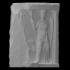 Part of a votive relief in the shape of a temple image
