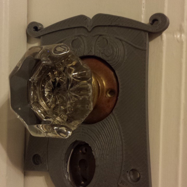 kabel skilsmisse Overlegenhed 3D Printable Door Knob Plate - Resized for mortise locks by Jim Dewhurst