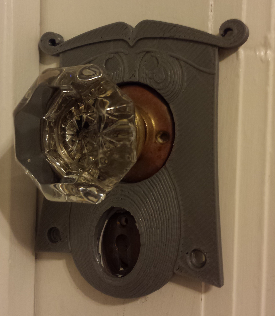 Door Knob Plate - Resized for mortise locks