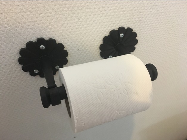 Flower design toilet paper holder