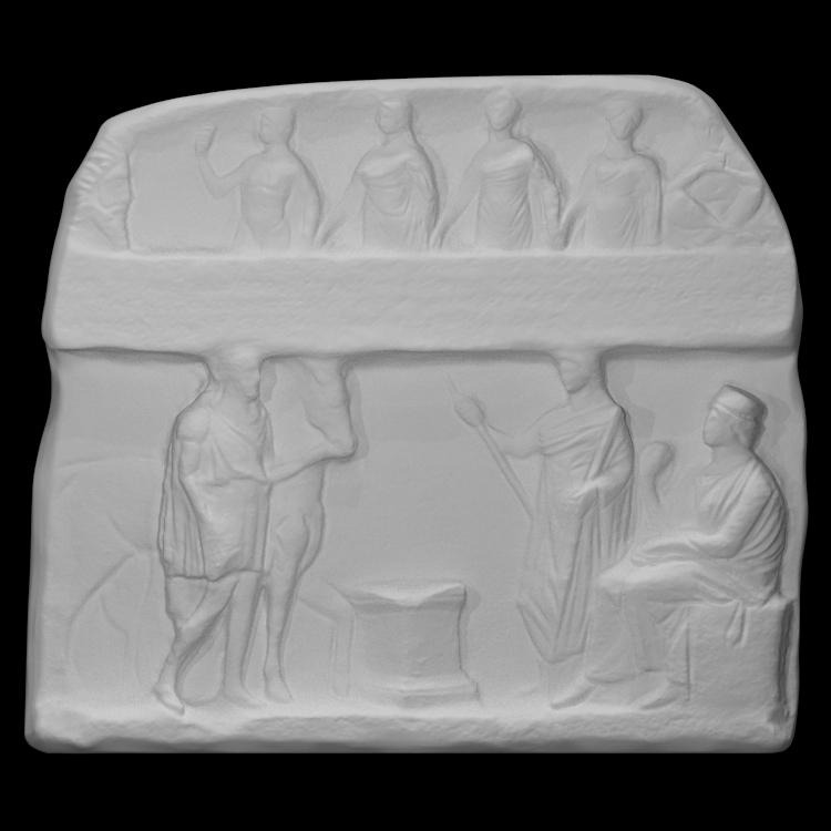 Votive Relief of Attic Washer Men and Women for the Nymphs