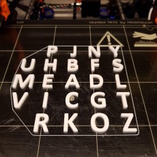 Picture of print of alphabet