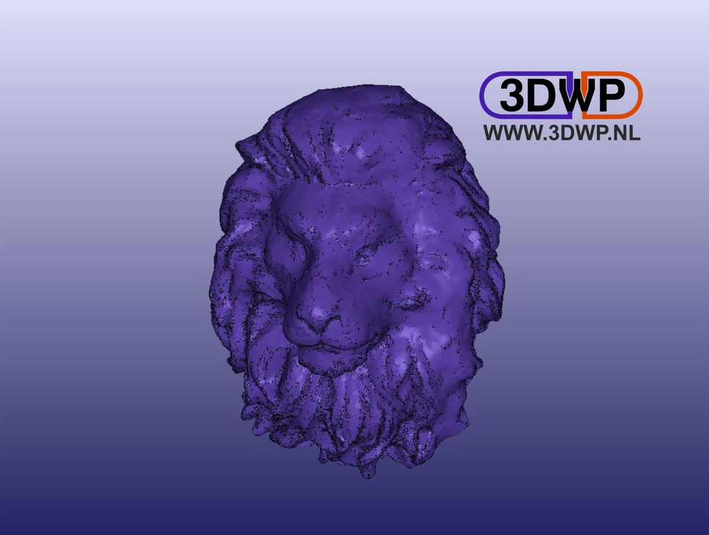 Lion Head Wall Hanger (Lion Sculpture 3D Scan)
