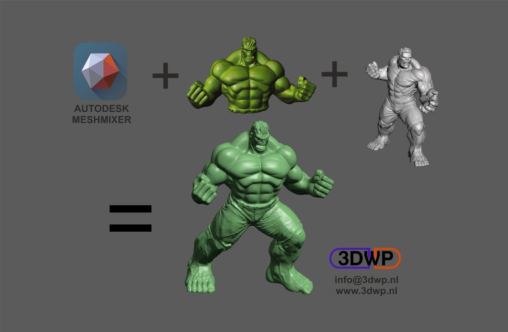 Hulk Sculpture (MeshMixer Combo)