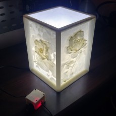 Picture of print of More-Than-a-Lithophane Camellia & Rose Lamp This print has been uploaded by Adam