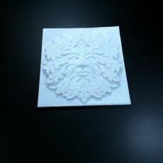 Picture of print of Green Man Bas Relief Wall Hanger