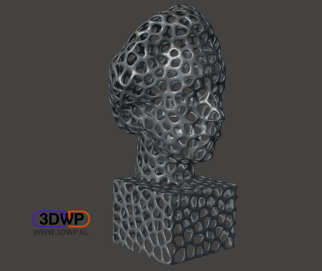 Einstein Bust (Voronoi Style)