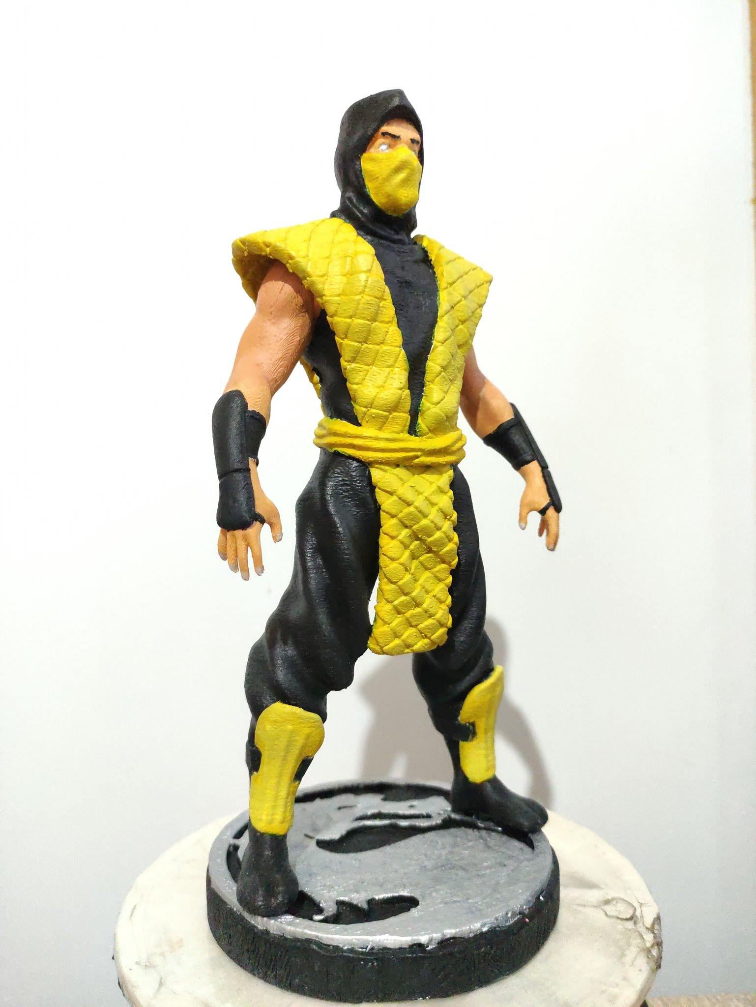 Mortal Kombat Scorpion Classic Ninja Unpainted Model Kit GK Figure 3D Print 1/18 