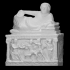 Cinerary Urn with Lid: Reclining Man with Omphalos Bowl image