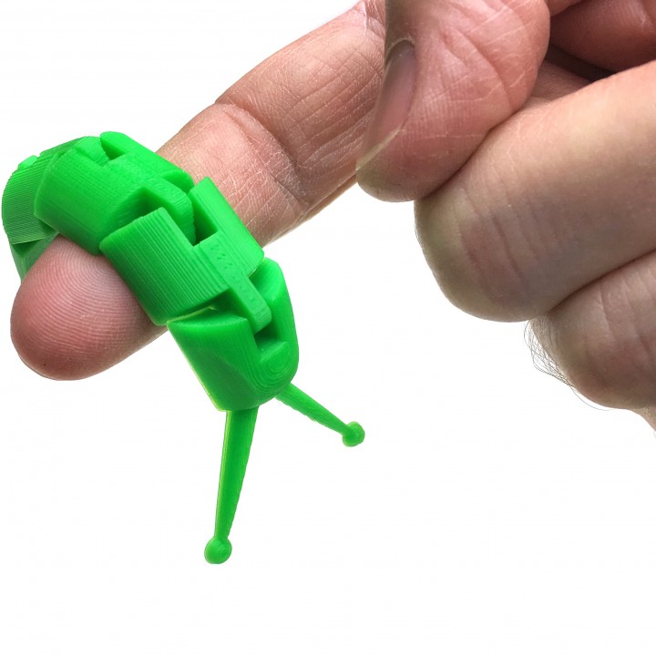 Fidget Slug 3d Impreso Amigable Articulado Articulado 