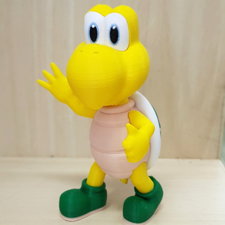 Koopa troopa green (Greeting pose) from Mario games - Multi-color
