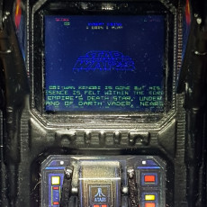 Picture of print of Atari Star Wars arcade cockpit cabinet