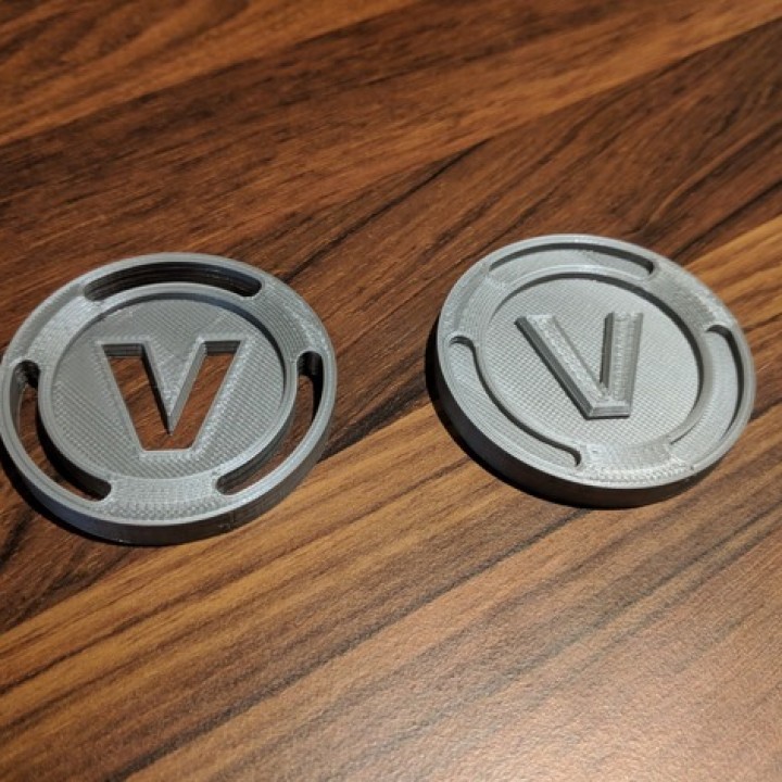 Tri colour x10 pieces 3D printed Fortnite V-Buck shaped Coin 