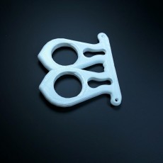 Picture of print of 2 finger self defense tool keychain (knuckle duster)