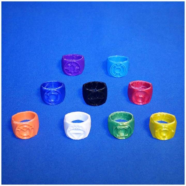 Download 3d Print Of All Green Lantern Rings By Mingshiuan99