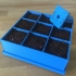 Seed germination tray with removable base and stamp image