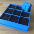 Seed germination tray with removable base and stamp image