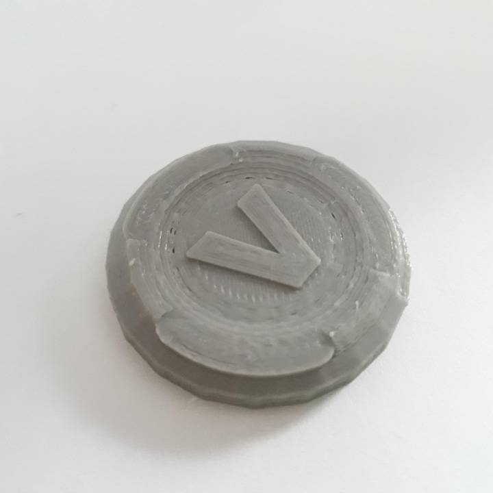 Fortnite V Buck Stand With 12 V Bucks Toy Coins 3D Resin Printed Video Game