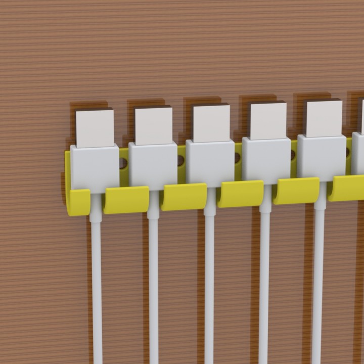 USB Cable Organizer Rack Sorter 3d model. Free download.