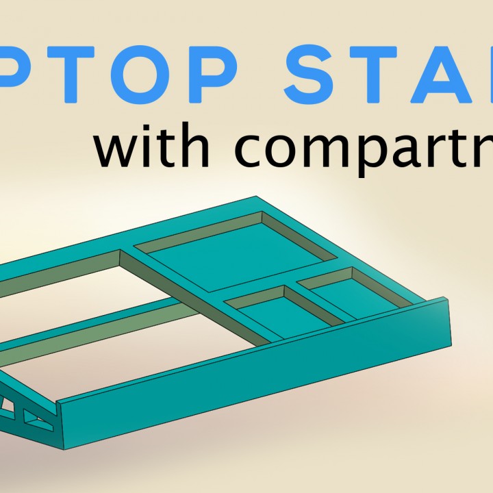 Laptop stand with compartments