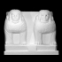 Two sphinxes supporting a column base image