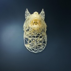 Picture of print of Wireframe wolf head